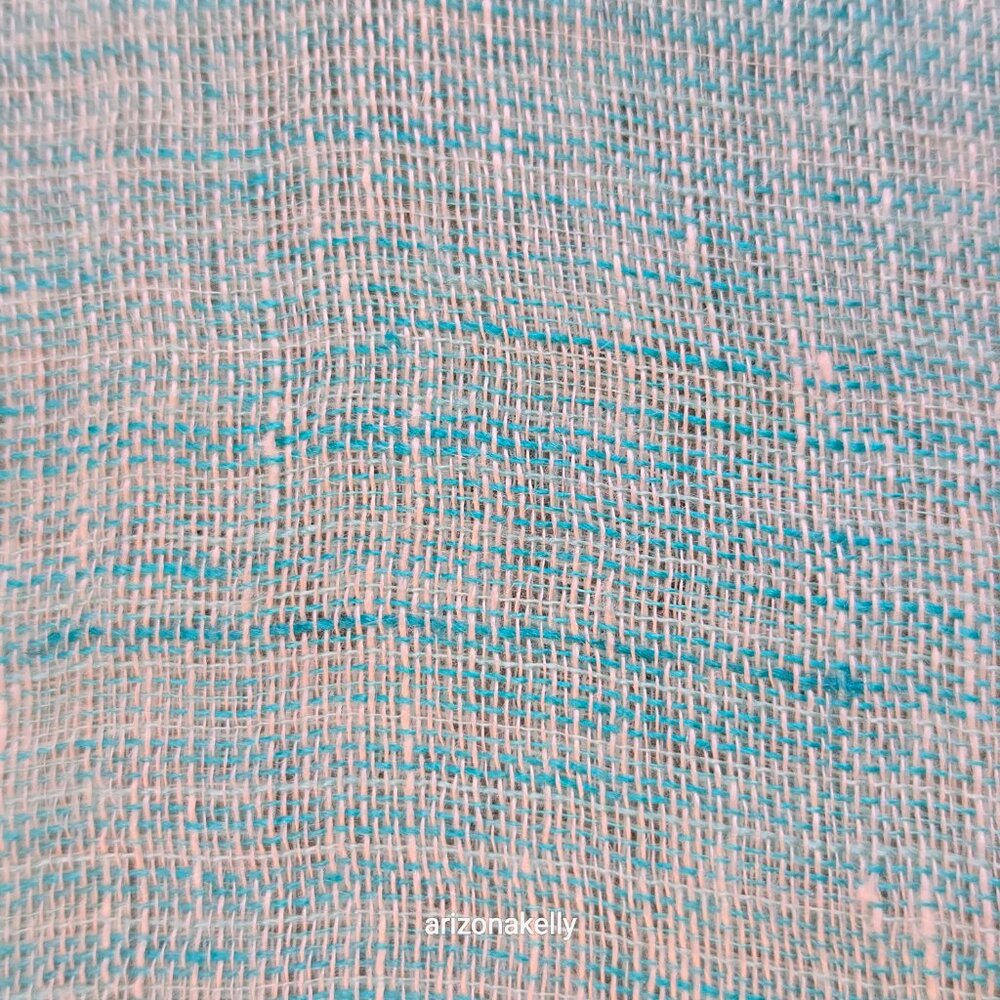 NWOT Linen Scarf Gradient Blue Ombre - Picture 9 of 14